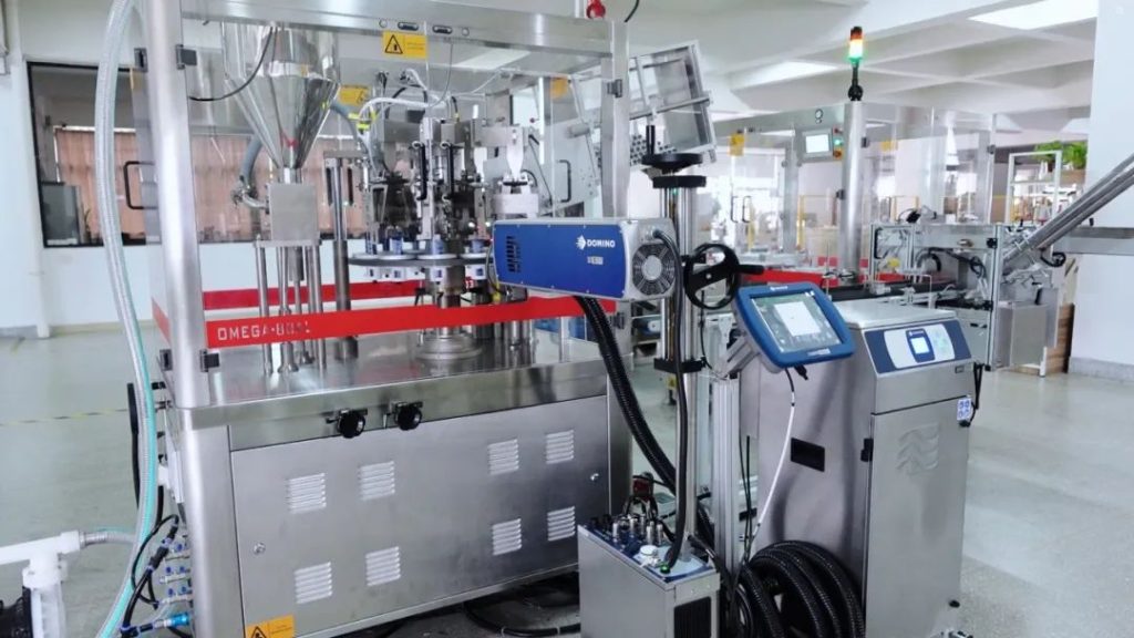 Aluminum tube folding and sealing with laser marking to double the efficiency of the production line