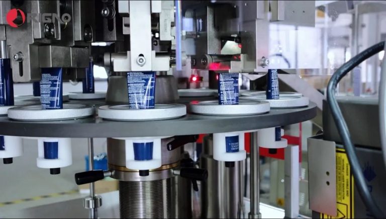 Aluminum tube folding and sealing with laser marking to double the efficiency of the production line